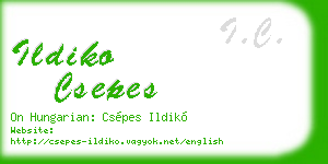 ildiko csepes business card