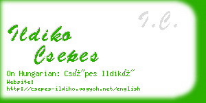 ildiko csepes business card